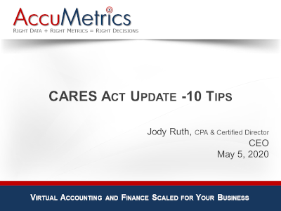 AccuMetrics CARES Act Update 200505 400X300 CARES Act Update - 10 Tips to Know